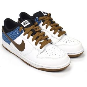 NWT Nike Dunk Low NKE 6.0 Mad Cow White Blue Sneakers Mens 8.5 2008 DS AUTHENTIC